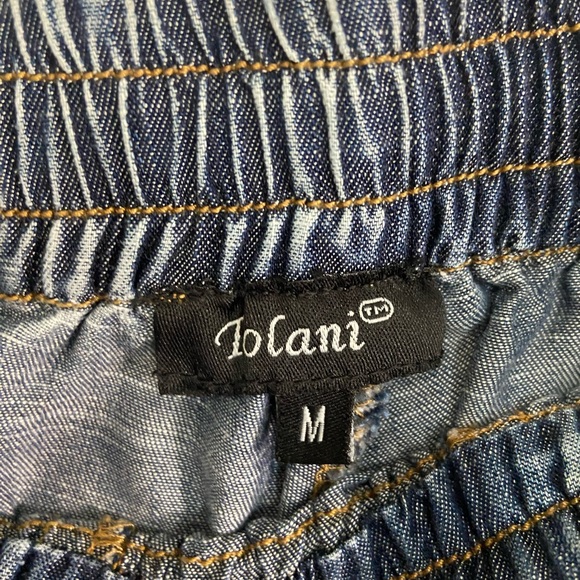 Embroidered denim joggers - Picture 4 of 4